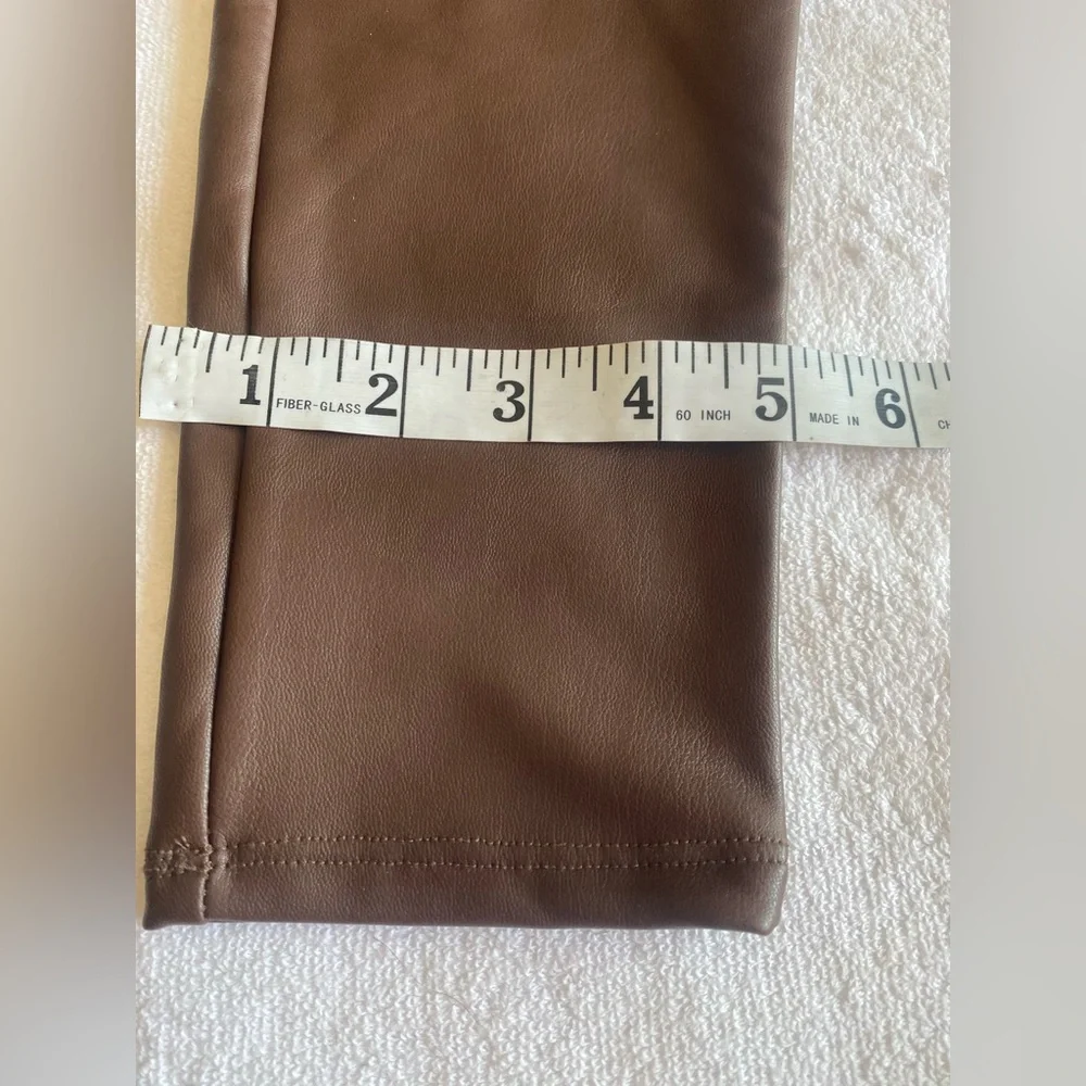 Haute Monde Chocolate Skinny Leather Pants‎
